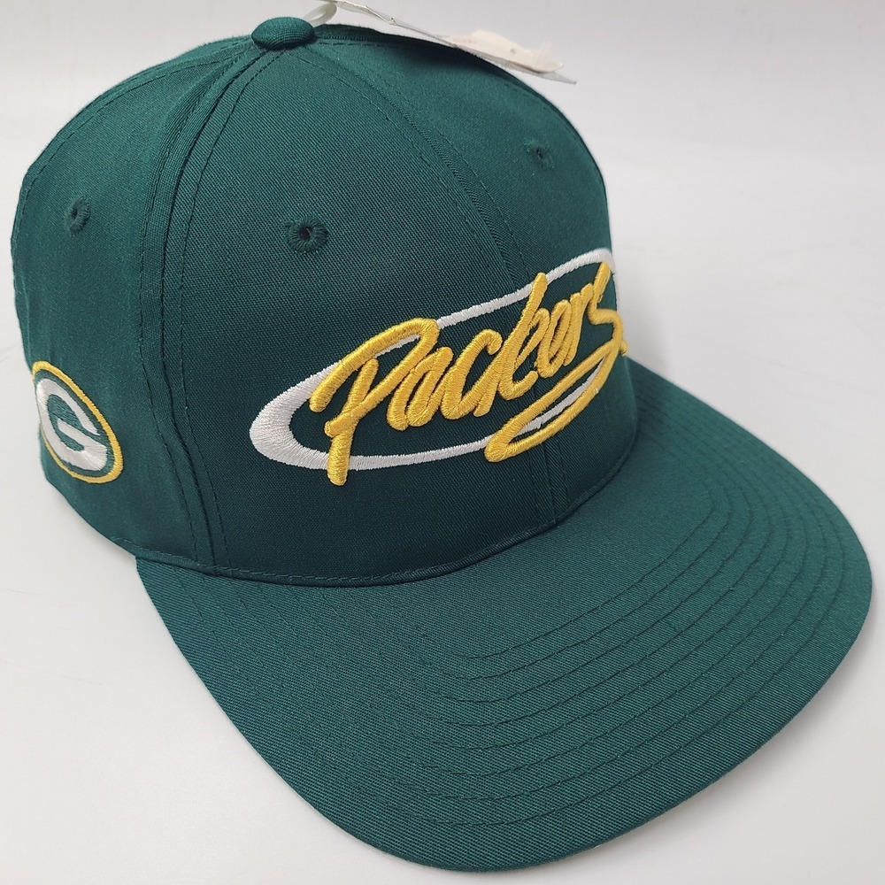 Vintage Green Bay Packers Hat Snapback Annco 90s Green NFL Casual Everyday Wear